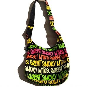 Robin Ruth Colorful Graffiti Print Women's Hobo/Crossbody Bag SMOKY MOUNTAINS